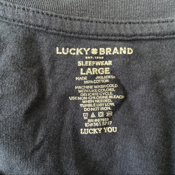 Lucky Brand | Navy Blue Sleepwear Tshirt - Picture 4 of 4